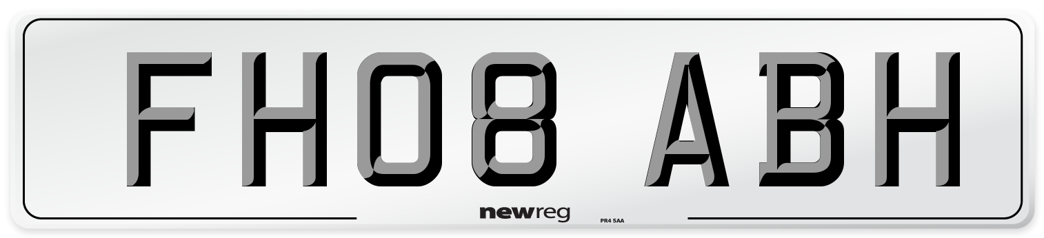 FH08 ABH Number Plate from New Reg